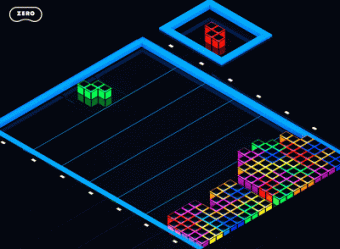 É possível gire e mover os tetriminos para os lados com até que eles encontrem o chão.