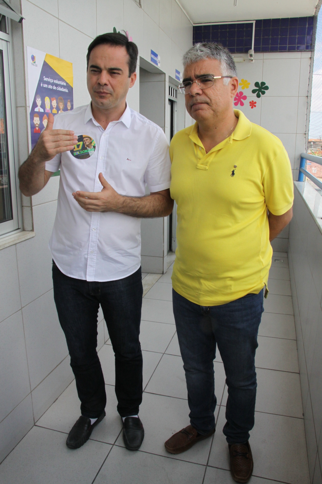 Eduardo Girão, senador, e Capitão Wagner, deputado federal (Foto: Mauri Melo/O POVO). (Foto: Mauri Melo)