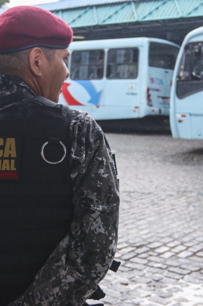 Na série de atentados ocorridos no Estado nos primeiros dois meses de 2019, a Força Nacional teve 406 homens deslocados para o Ceará (Foto: ALEX GOMES/ESPECIAL PARA O POVO)
