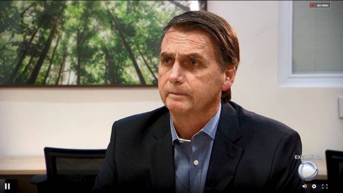 Bolsonaro em entrevista na TV Record