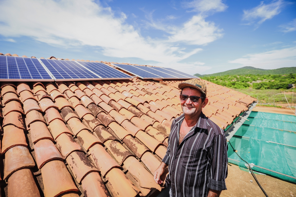 Francisco Nogueira Neto tem projeto de energia solar e reflorestamento. (Foto: Mateus Dantas / O POVO) (Foto: Mateus Dantas)