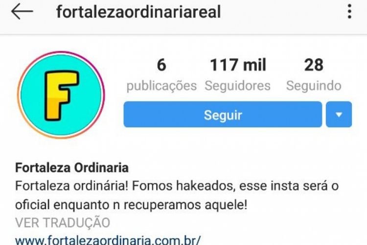 O novo perfil já contava com 117 mil seguidores no momento de publicação desta notícia (Foto: Reprodução/Instagram)