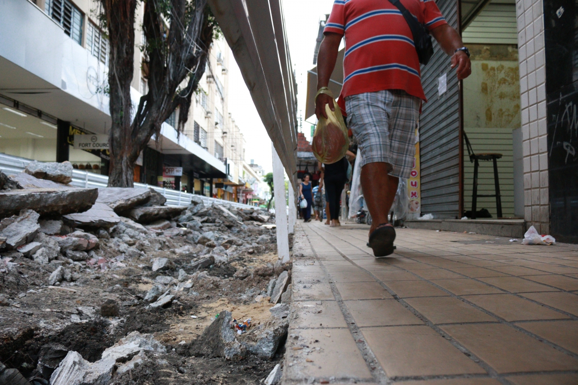 ￼LIBERATO BARROSO será reformada para favorecer fluxo de pedestres (Foto: Tatiana Fortes)