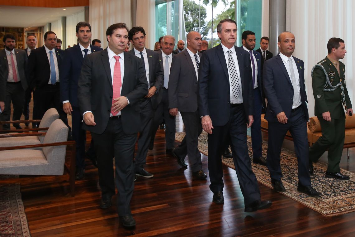 ￼O PRESIDENTE Jair Bolsonaro se reuniu com lideranças partidárias da Câmara dos Deputados (Foto: Marcos Corrêa/Agência Brasil)