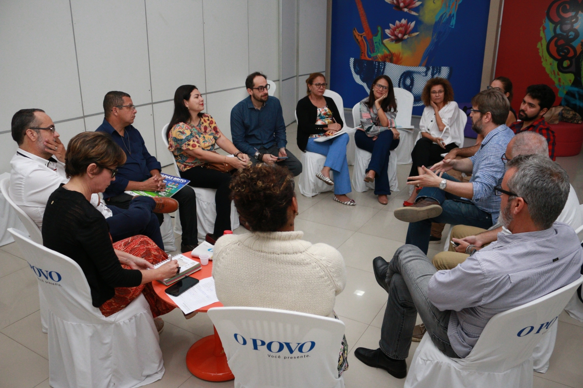 Reunião de conselheiros ouvintes da rádio O Povo 2019, no Espaço O Povo  (Foto: Tatiana Fortes)