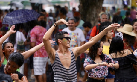 Festa fica ainda melhor com chuva no Benfica Festa fica ainda melhor com chuva no Benfica