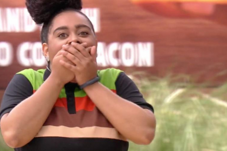 Rízia foi vencedora da sétima prova do anjo do BBB19. (Foto: Reprodução/Globo Play)