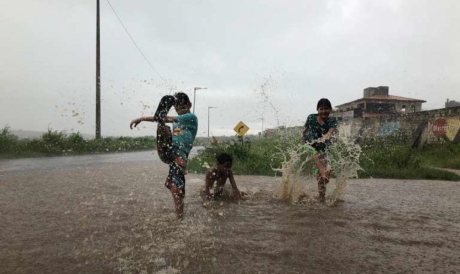 LAVRAS DA Mangabeira, no Cariri, registrou chuva intensa no fim de semana
 