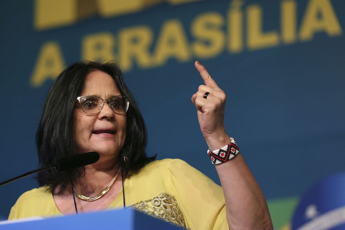 A ministra da Mulher, da Família e dos Direitos Humanos, Damares Alves. (Foto: José Cruz/Agência Brasil)