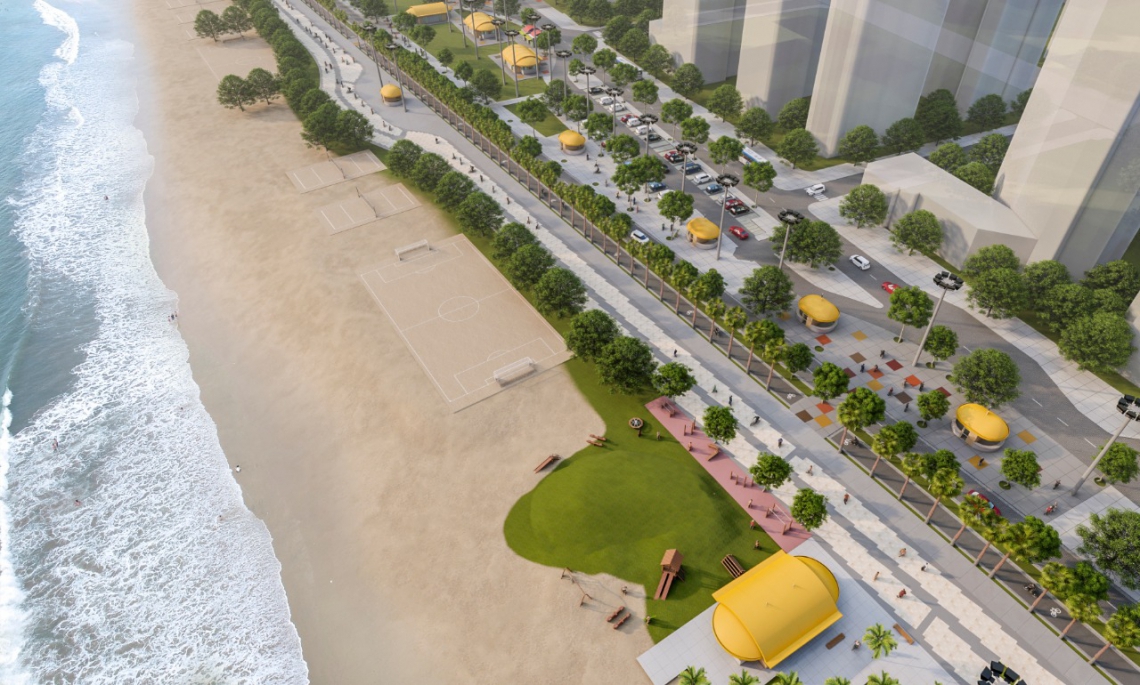 Projeto da Prefeitura de Fortaleza Ã© de engordar a faixa de areia da Beira Mar avanÃ§ando 80 metros mar adentro, em extensÃ£o de 1,2 mil metros 