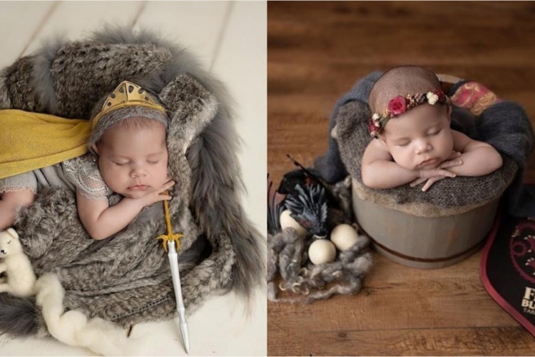 A pequena Arya foi clicada com o tema de Game of Thrones