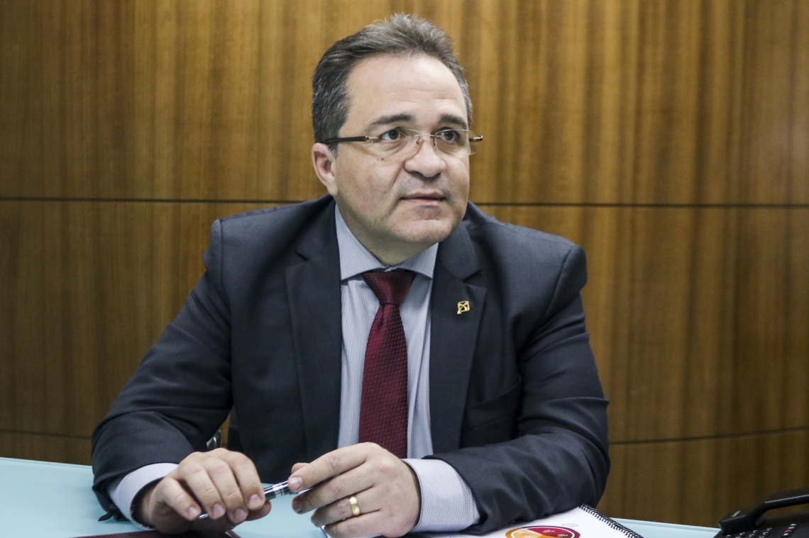 ￼ROMILDO ROLIM, presidente do BNB, fala sobre os resultados do banco (Foto: Mateus Dantas, em 25/4/2019)