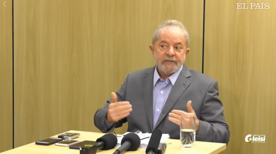 Lula concedeu primeira entrevista apÃ³s ser preso. 