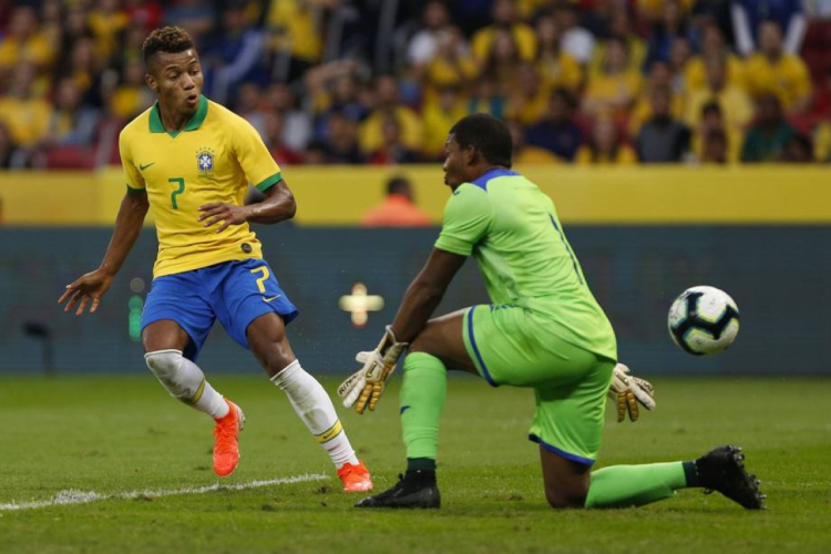 David Neres fez gol no último jogo de preparação antes da Copa América(foto: Jeferson Guareze/AFP)