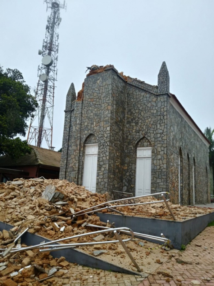 A estrutura da Igreja do C&eacute;u tem cinco metros de largura e 15 de comprimento.