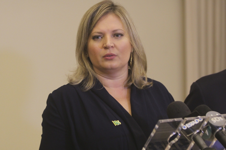 ￼LÍDER do governo na Câmara, a deputada participou de evento organizado pela Fiec(foto: Deís...