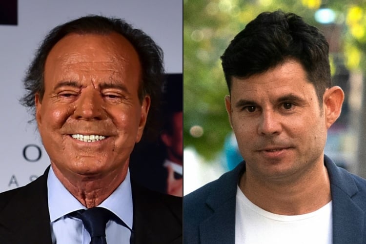 Julio Iglesias e Javier Sanchez Santos, pai e filho, segundo decisão da Justiça espanhola(foto:...