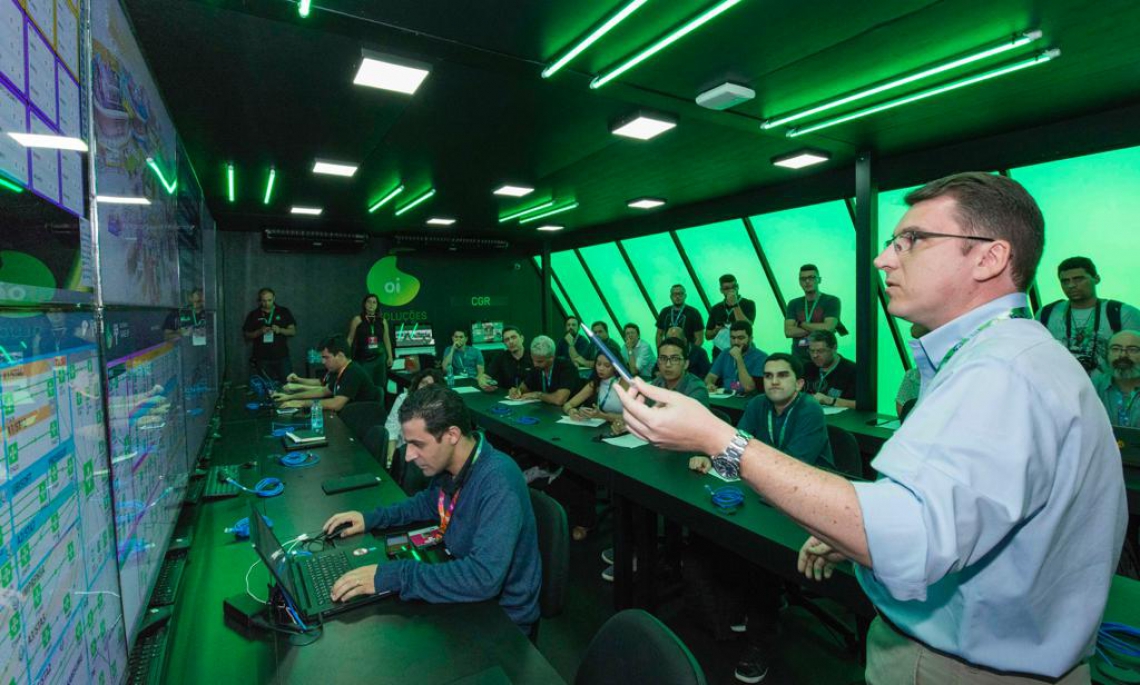 A Oi montou um NOC (Network Operation Center) dentro da Game XP, onde realiza o monitoramento da rede de dados e seguran&ccedil;a do evento.
