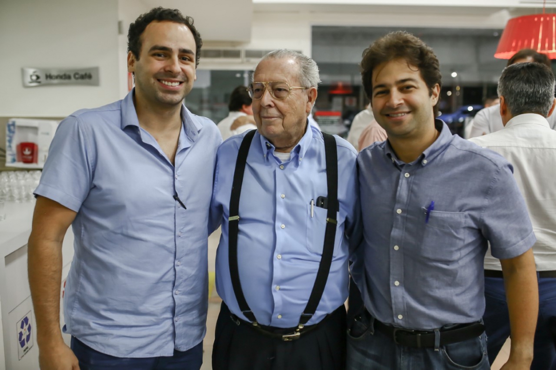Rodrigo, Edson e Adriano Ventura em evento da Honda Nova Luz