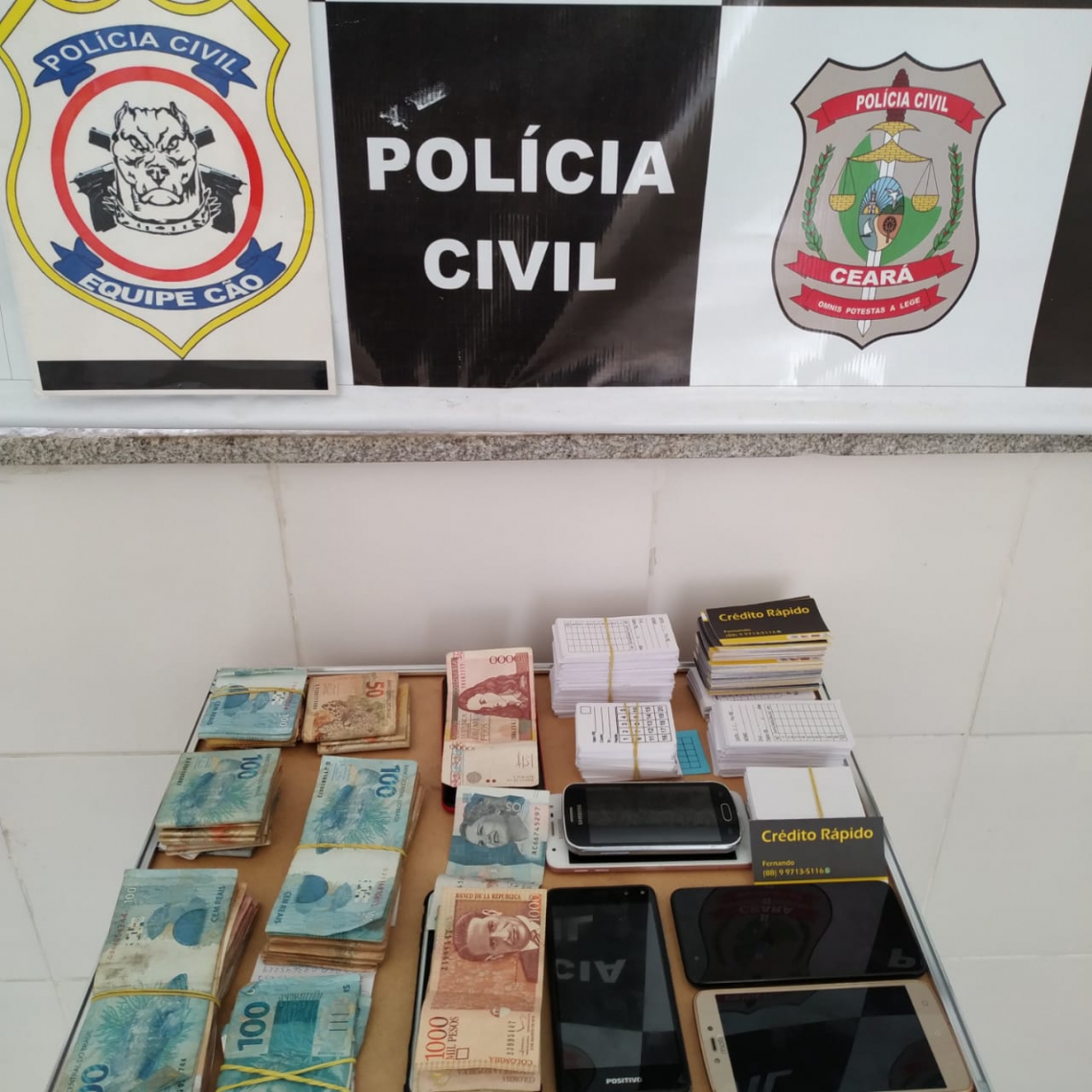 PolÃ­cia apreendeu R$11 mil; alÃ©m de 17 mil pesos colombianos 