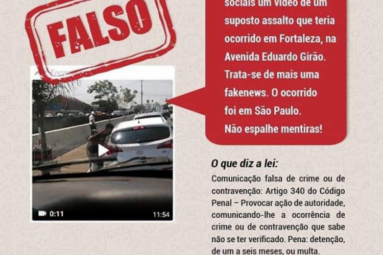 Imagem desmentindo o boato foi divulgada nas redes sociais (foto: FOTO: divulgação)