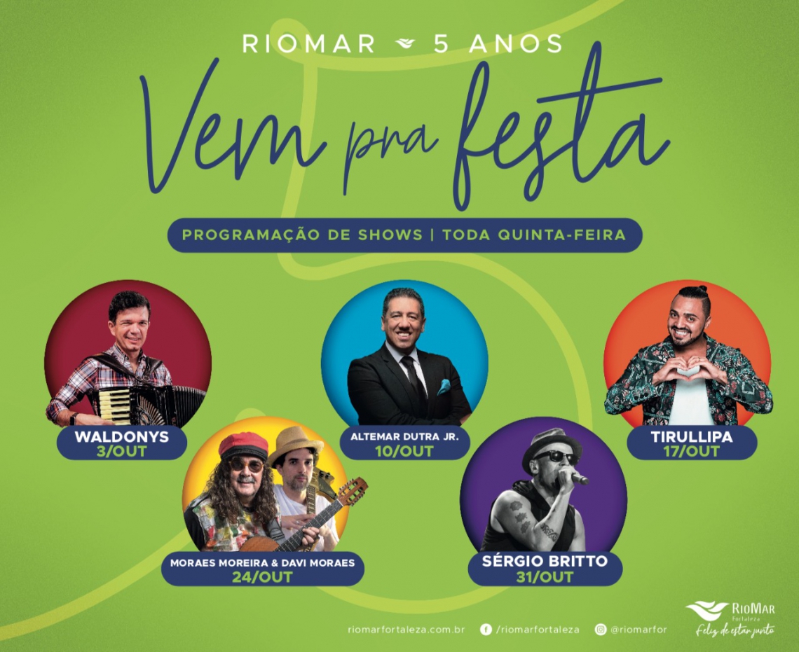 RioMar Fortaleza comemora cinco anos e promove shows gratuitos (Foto: Divulgação)