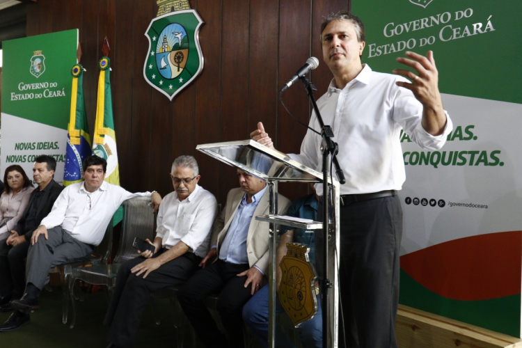 Camilo Santana, governador do Estado do Cear&aacute;, durante evento nesta segunda-feira, 30(foto...