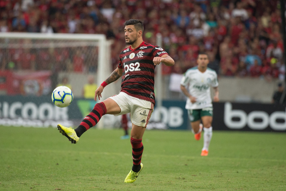 Arrascaeta marcou o gol do Flamengo no jogo(foto: Foto: Alexandre Vital/Flamengo))
