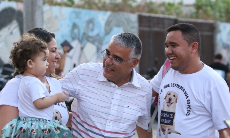 FORTALEZA, CE, BRASIL, 05.10.2019: Eduardo Girão, senador. Marcha contra o aborto. Av. Beira mar.  (Fotos: Fabio Lima/O POVO)