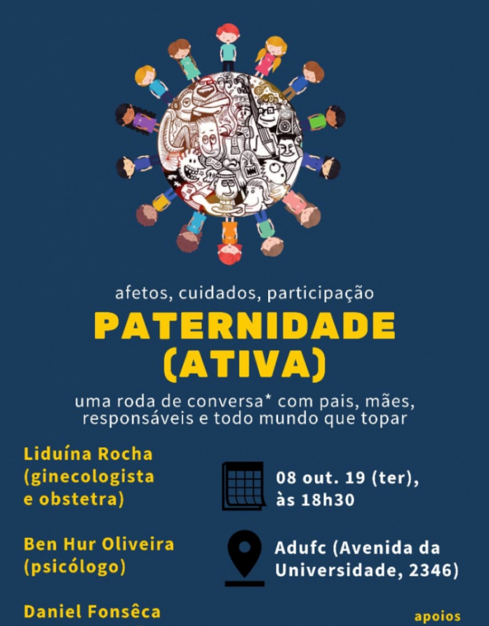 Roda de conversa discute a importância do papel da paternidade nesta terça-feira, 8, em Fortaleza.  