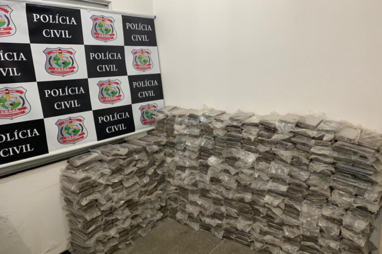 600 quilos de cocaína foram apreendidos em operação em Fortaleza. (foto: Divulgação/ Políci...