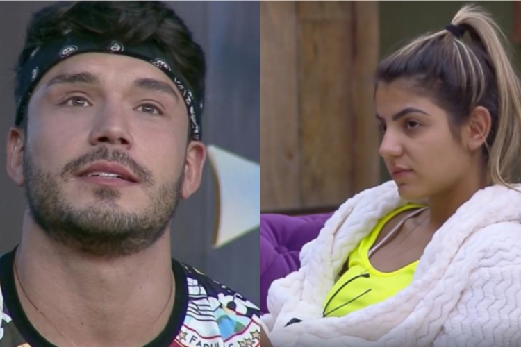Lucas Viana termina namoro com Hariany após peoa escolher salvar Thayse da roça.(foto: Reprodu�...