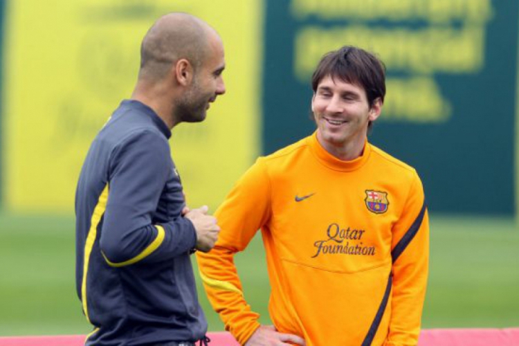 Guardiola e Messi foram campeões de tudo pelo Barça