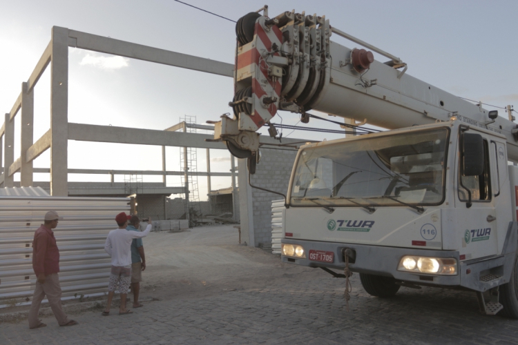 FORTALEZA, CE, Brasil. 07.11.2019: Desabamento em constru&ccedil;&atilde;o em Pacajus. (Fotos: De...
