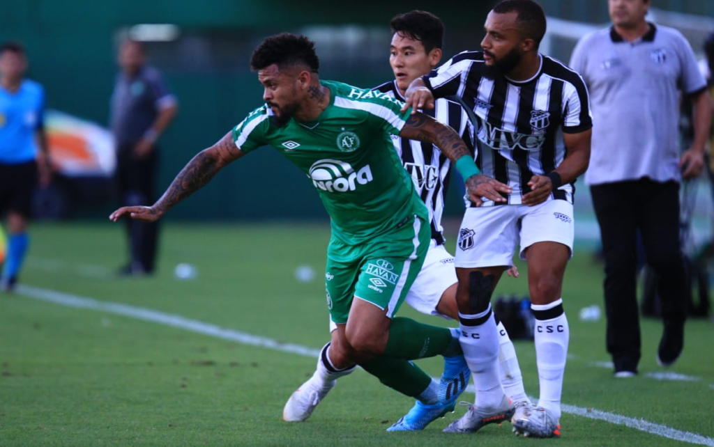 O Cear&aacute; vem de um rev&eacute;s de 1 a 0 para a Chapecoense, em Chapec&oacute;. (foto: (Fot...