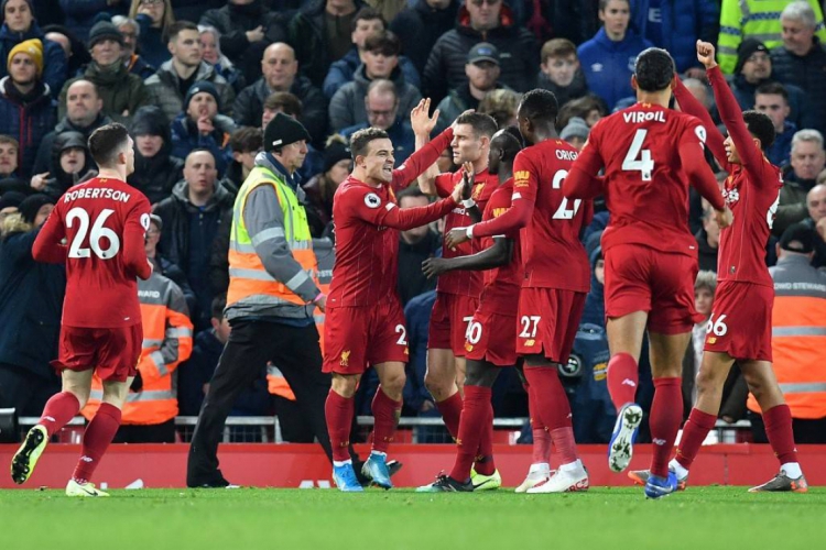 Liverpool goleou o Everton por 5 a 2, na última quarta-feira, 4(foto: AFP)