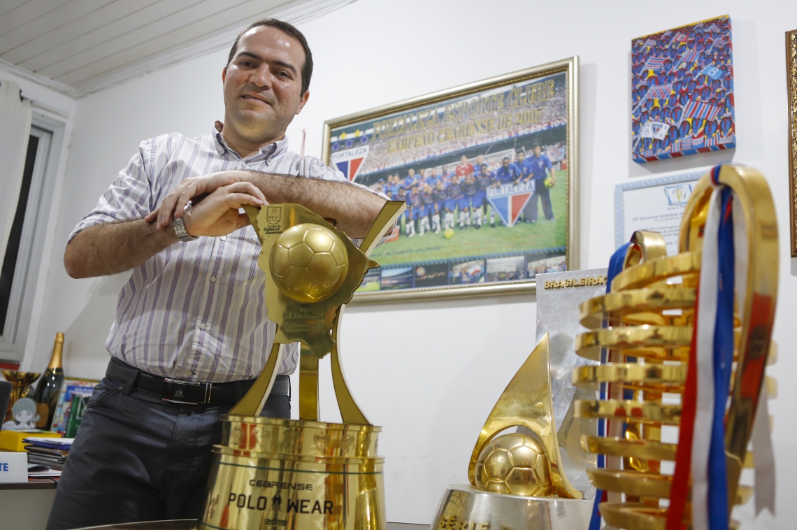 Marcelo Paz, presidente do Fortaleza Esporte Clube, em entrevista ao Jornal O POVO(Foto: FCO FONTENELE)