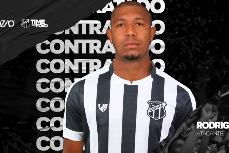 Atacante Rodrigão atuou no Coritiba em 2019, onde marcou 21 gols(foto: Divulgação/ Ceará Spor...