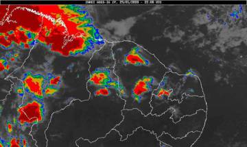 Imagens de satélite realizadas pela Funceme identificam o momento em que áreas de instabilidade se formam