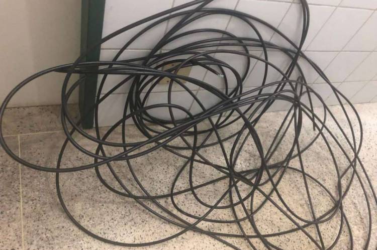 15 metros de cobre foram apreendidos pela Polícia Civil