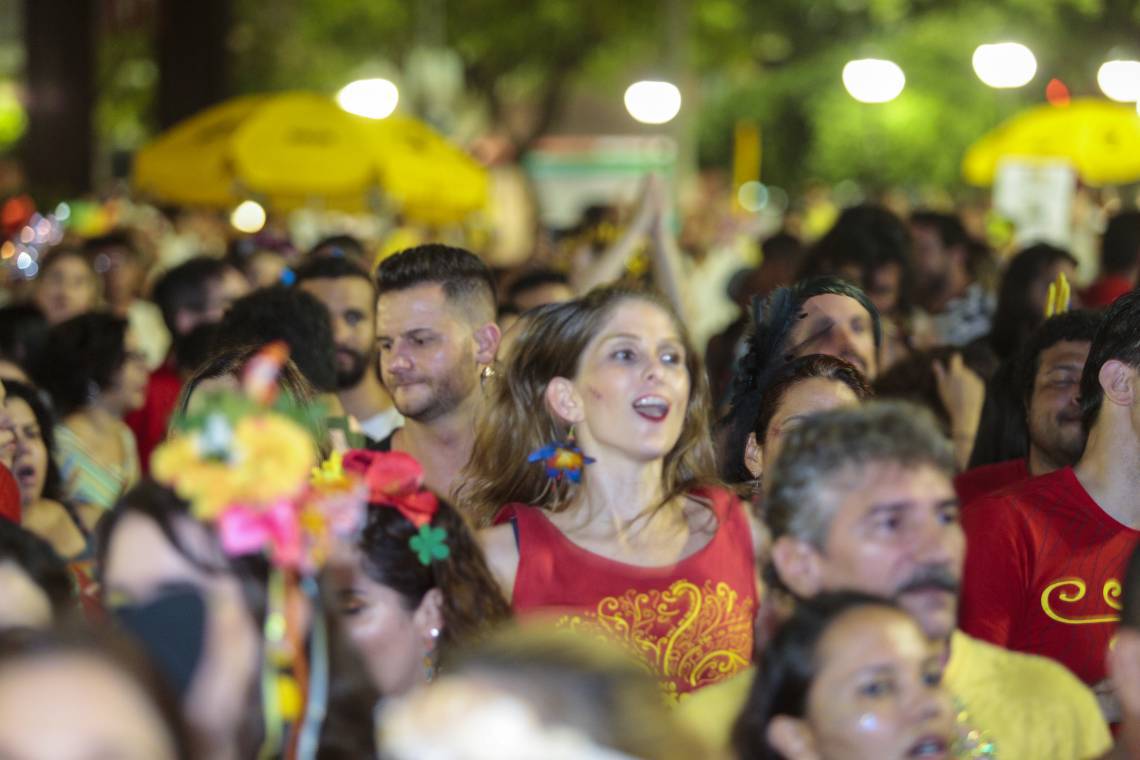 Bloco Luxo da Aldeia no Pré-Carnaval de 2020 (Foto: JÚLIO CAESAR)
