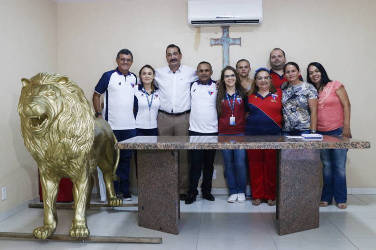 FORTALEZA, CE, BRASIL, 18-02-2020: Coletiva de apresentação de metas do time feminino do Fortaleza Esporte Clube no centro de treinamento Alcides Santos.  (Foto: Beatriz Boblitz/ O POVO)