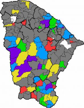 Registro de chuvas no Ceará entre sexta, 24, e sábado, 25 de abril