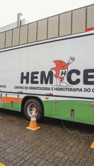Imagem de apoio ilustrativo. Unidade m&oacute;vel do Hemoce tem capacidade para realizar cerca de 60 atendimentos por dia