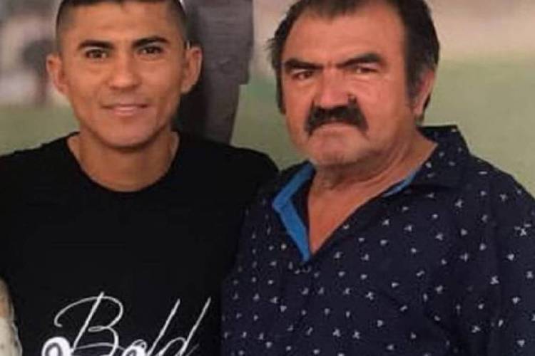 Juninho ao lado do pai, Pedro Julião