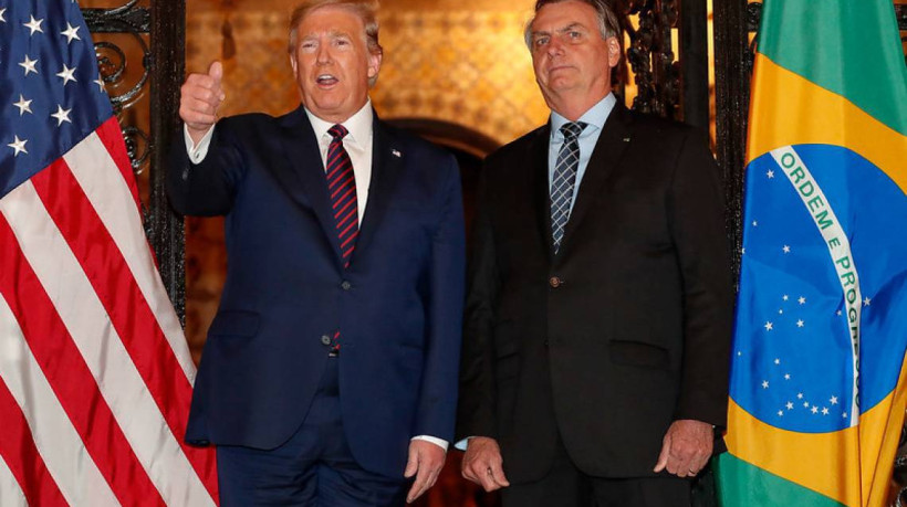 ￼JAIR Bolsonaro com Donald Trump, em 2020