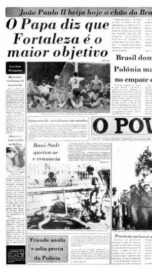 Fortaleza - Ce, Brasil, 17-05-2020: Reprodução do Jornal O Povo de 30 de Junho de 1980. (FOTO: O POVO.DOC)