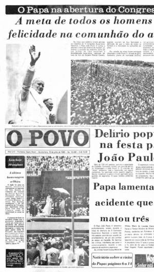 Fortaleza - Ce, Brasil, 17-05-2020: Reprodução do Jornal O Povo de 10 de Julho de 1980. (FOTO: O POVO.DOC)