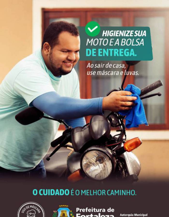 
O motoboy de aplicativo José Diego Silva Sampaio é o protagonista da campanha
 (Foto: divulgação )