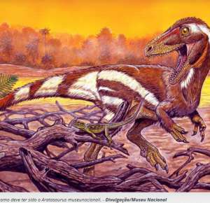 Ilustração de como deve ter sido o Aratasaurus museunacionali